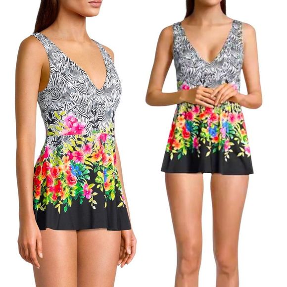 ⚠️SOLD-EB-1/5/23⚠️Johnny Was Rose Skirted One Piece Swimsuit - Picture 6 of 16